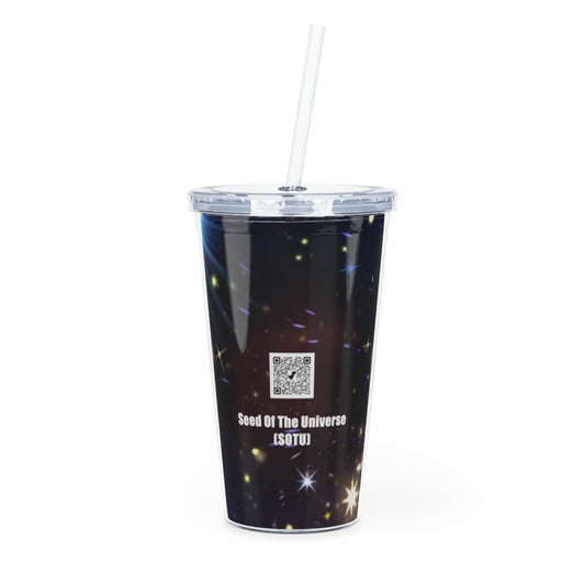 Plastic Tumbler with Straw