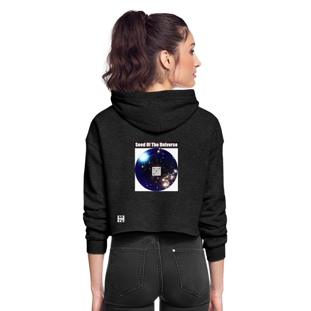 Women's Cropped Hoodie - deep heather