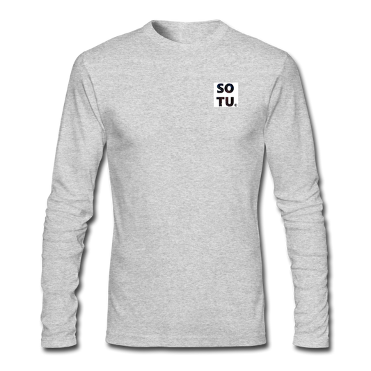 Men's Long Sleeve T-Shirt by Next Level - heather gray