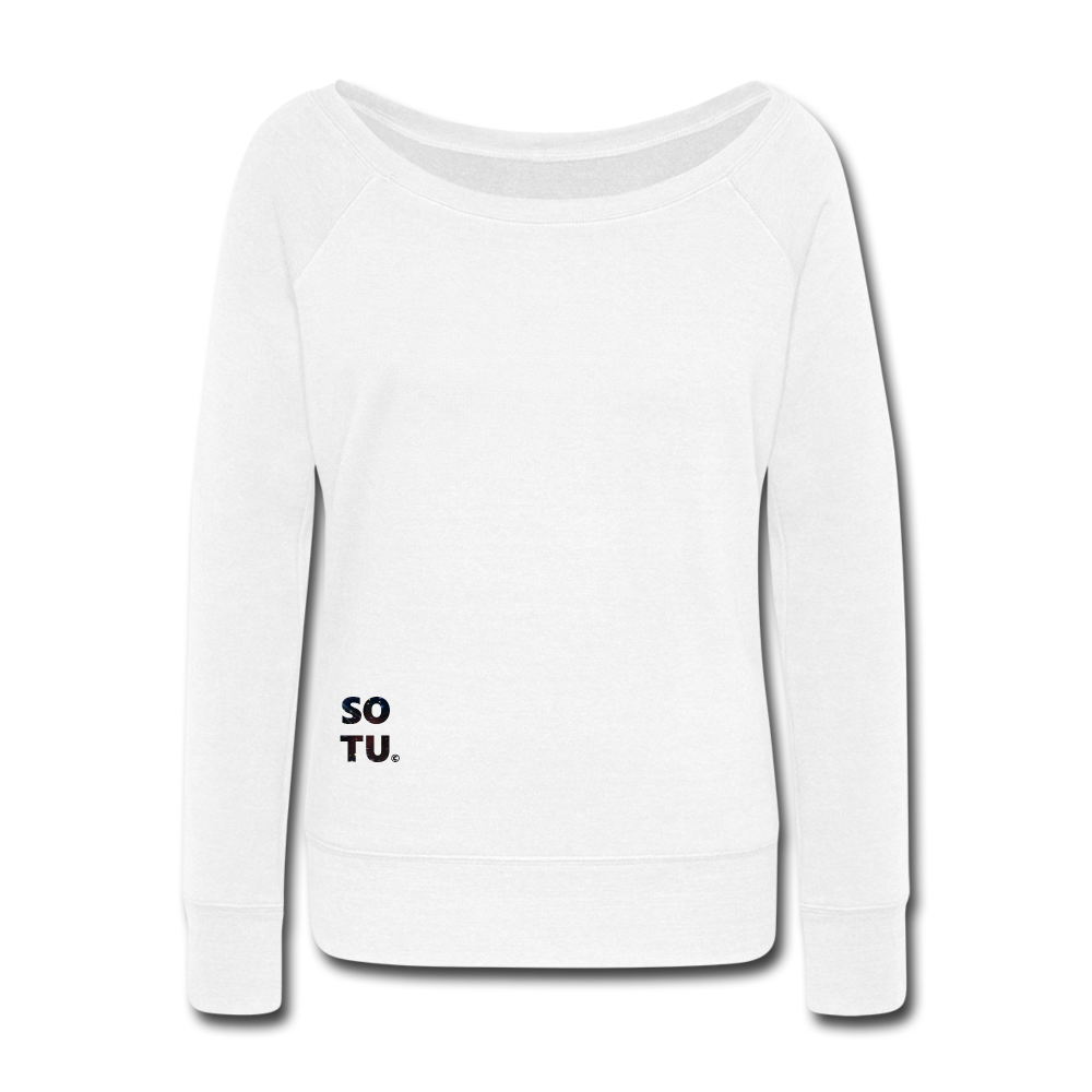 Women's Wideneck Sweatshirt - white