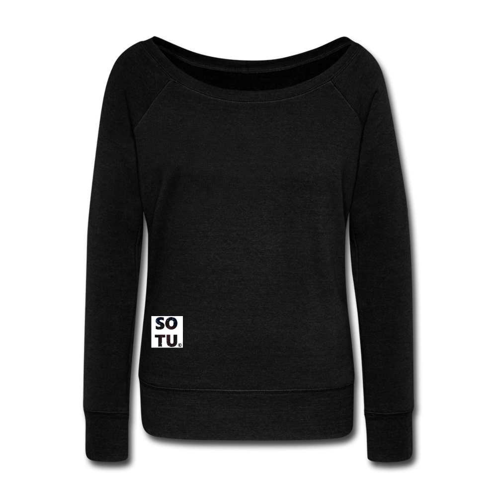 Women's Wideneck Sweatshirt - black