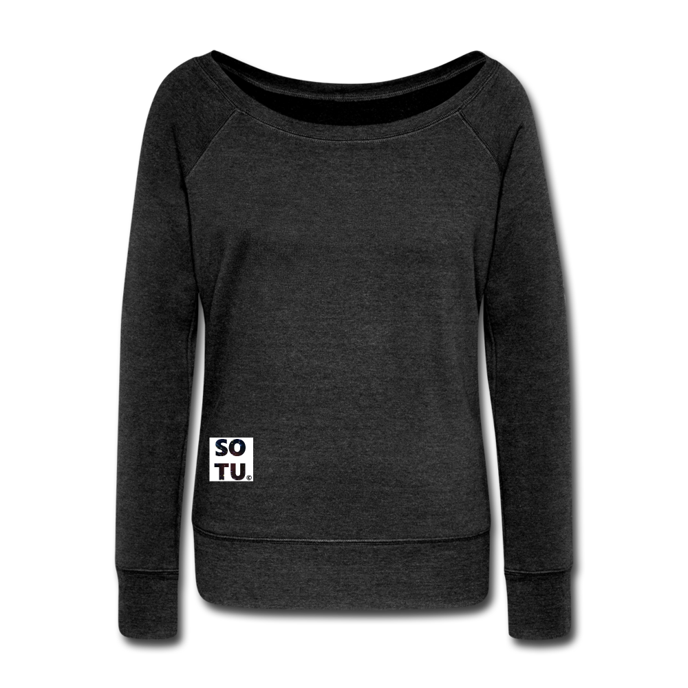 Women's Wideneck Sweatshirt - heather black