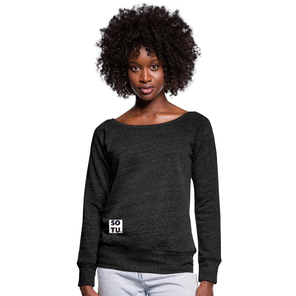 Women's Wideneck Sweatshirt - heather black