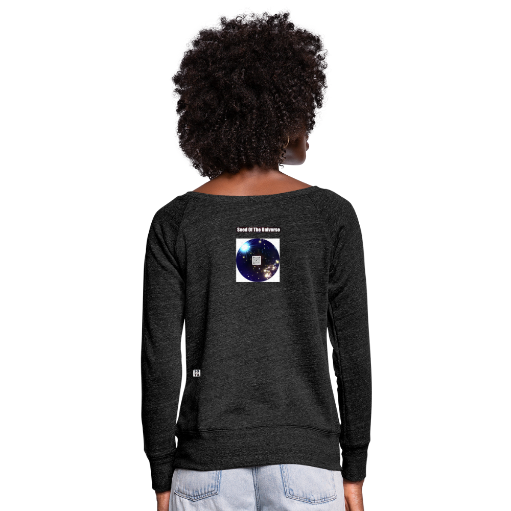 Women's Wideneck Sweatshirt - heather black