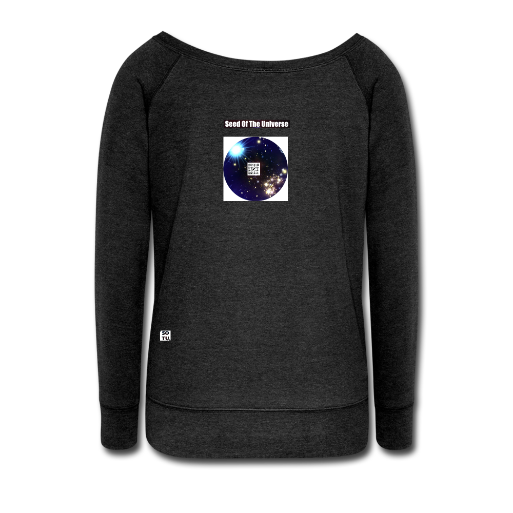 Women's Wideneck Sweatshirt - heather black