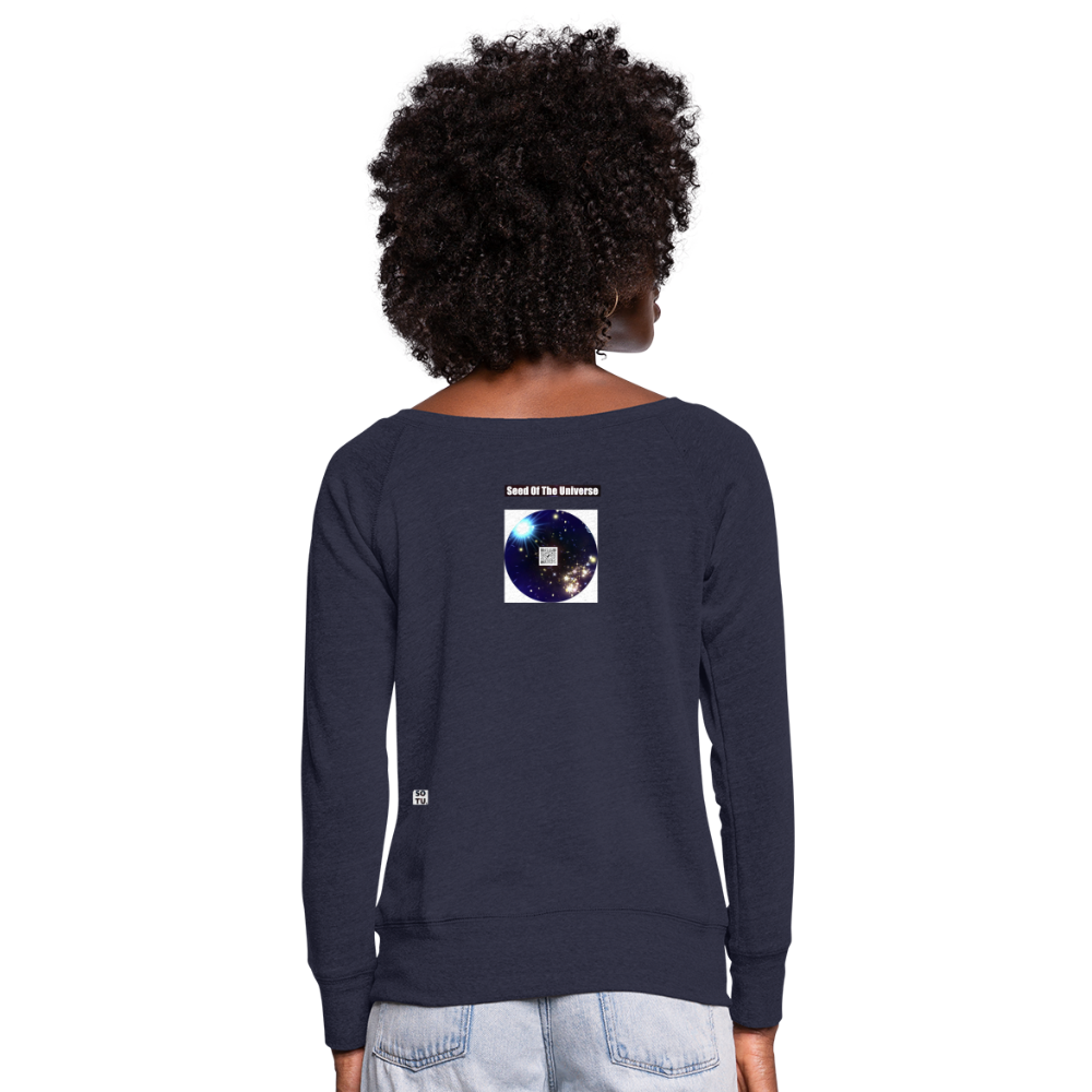 Women's Wideneck Sweatshirt - melange navy