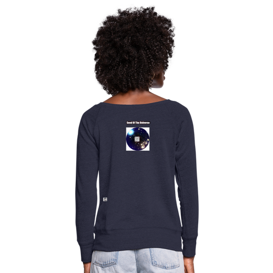 Women's Wideneck Sweatshirt - melange navy