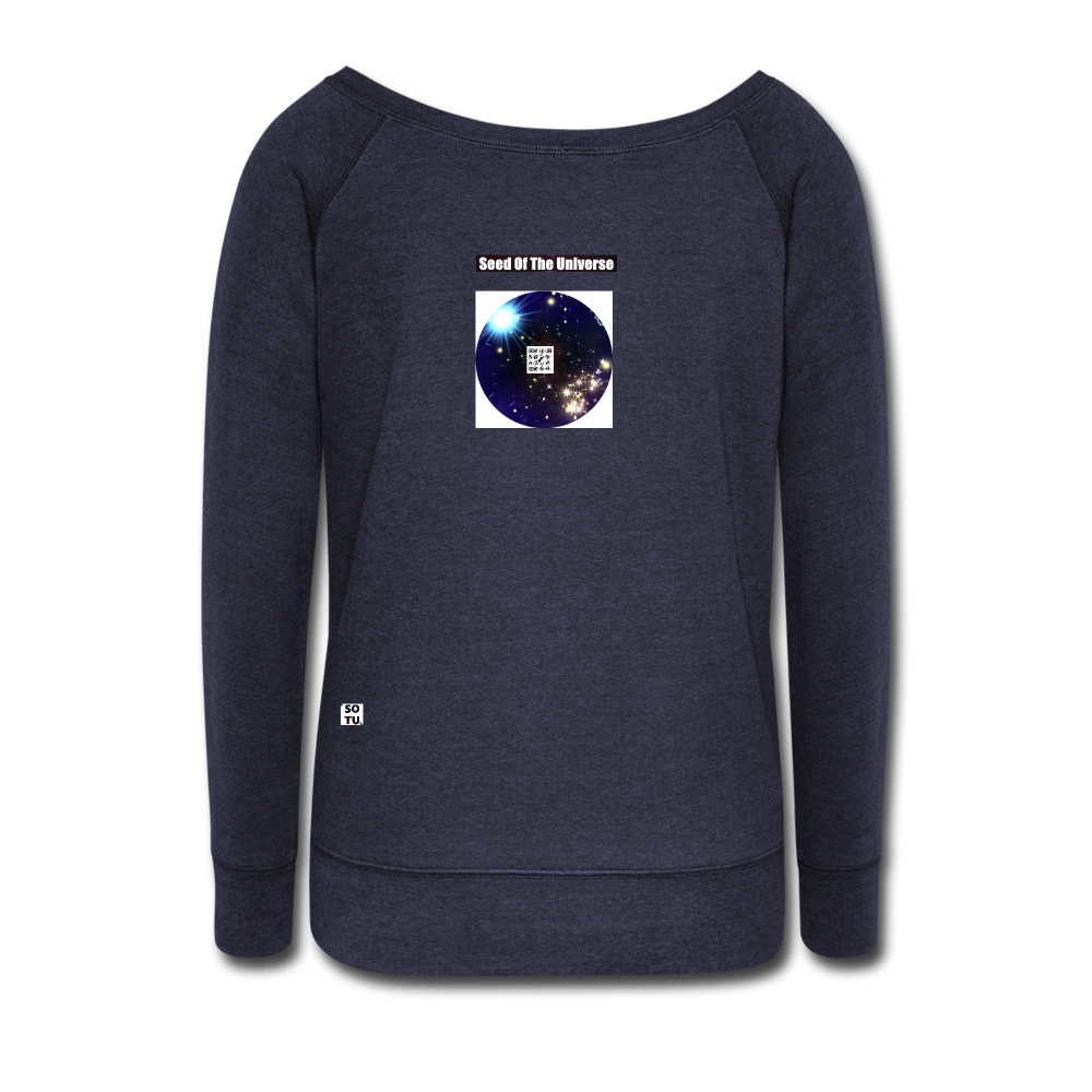 Women's Wideneck Sweatshirt - melange navy