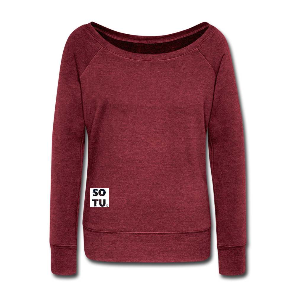 Women's Wideneck Sweatshirt - cardinal triblend