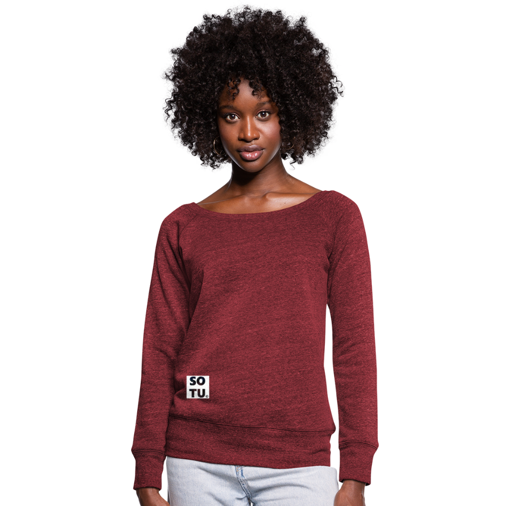 Women's Wideneck Sweatshirt - cardinal triblend