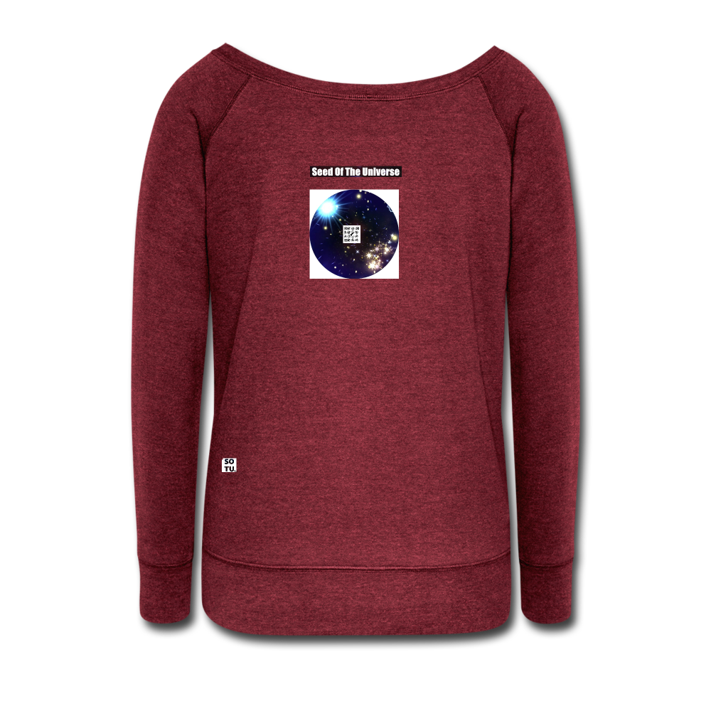 Women's Wideneck Sweatshirt - cardinal triblend